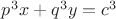 $ p^3x+q^3y = c^3 $