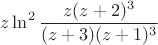 $$ z\ln^2\frac{z(z+2)^3}{(z+3)(z+1)^3} $$