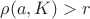 $\rho(a,K)>r $