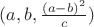 $(a,b,{(a-b)^2\over c})$