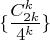 $\{\dfrac{C_{2k}^k}{4^k}\}$