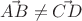 $\vec{AB}\neq\vec{CD}$