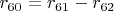 $r_{60} = r_{61} - r_{62}$