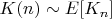 $K(n) \sim E[K_n]$