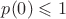 $p(0) \leqslant 1$