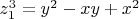 $z_1^3=y^2-xy+x^2$