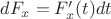$dF_x = F_x'(t) dt$