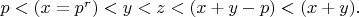 $p<(x=p^r)<y<z<(x+y-p)<(x+y).$