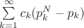 $\sum\limits_{k=1}^\infty c_k(p_k^N - p_k)$