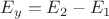 $E_y=E_2-E_1$