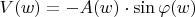 $V(w)=-A(w)\cdot\sin\varphi(w)$