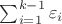 $\sum_{i=1}^{k-1} \varepsilon_i$
