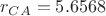 $r_{CA}=5.6568$