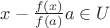 $x - \frac{f(x)}{f(a)}a \in U$