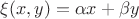 $\xi(x,y)=\alpha x+\beta y$