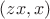 $(zx, x)$