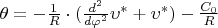 $\theta=-\frac{1}{R}\cdot (\frac{d^2}{d\varphi^2}\upsilon^*+\upsilon^*)-\frac{C_0}{R}$