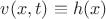 $v(x,t)\equiv h(x)$