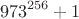 $$973^{256}+1$$