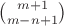 $\binom{m+1}{m-n+1}$