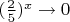$(\frac{2}{5})^x \to 0 $