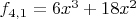 $f_{4,1}=6x^3+18x^2$