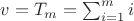 $v=T_m=\sum_{i=1}^m i$