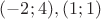 $(-2;4),(1;1)$