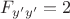 $F_{y'y'}=2$