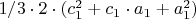 $1/3\cdot 2\cdot  (c_1^2+c_1\cdot  a_1+a_1^2)$