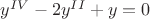 $y^{IV}-2y^{II}+y=0$