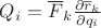 $Q_i=\overline F_k \frac{\partial \overline r_k}{\partial q_i}$