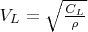 $V_L=\sqrt{\frac{C_L}{\rho}}$