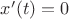 $x'(t)=0$