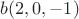 $b(2,0,-1)$