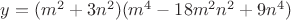$y=(m^2 + 3 n^2) (m^4 - 18 m^2 n^2 + 9 n^4)$