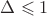 $\Delta\leqslant 1$