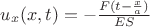 $u_x(x,t)=- \frac {F(t- \frac x a )} {ES}
