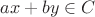 $ax+by\in C$