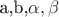 a,b,\alpha,\beta