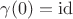 $\gamma(0) = \mathrm{id}$