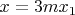 $x=3mx_1$