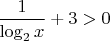 $\dfrac{1}{\log_{2}x}+3>0$