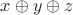 $x\oplus y \oplus z$