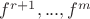 $f^{r+1},...,f^{m}$