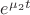 $e^{\mu_2 t}$
