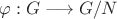 $\varphi:G\longrightarrow G/N$