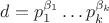 $d=p_1^{\beta_1}\dots p_k^{\beta_k}$