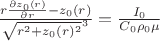 $\frac{r\frac{\partial z_0(r)}{\partial r}-z_0(r)}{\sqrt{r^2+z_0(r)^2}^3}=\frac{I_0}{C_0\rho_0\mu}$