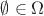 \emptyset\in\Omega